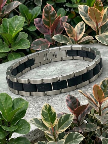 Holzwerk Armband 'KALKSEE' in Zilver