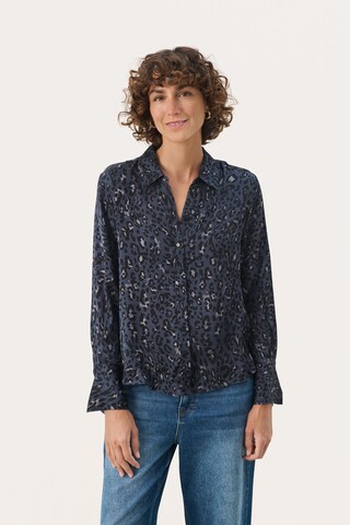 Part Two Bluse 'Maica' in Blau: Vorderseite