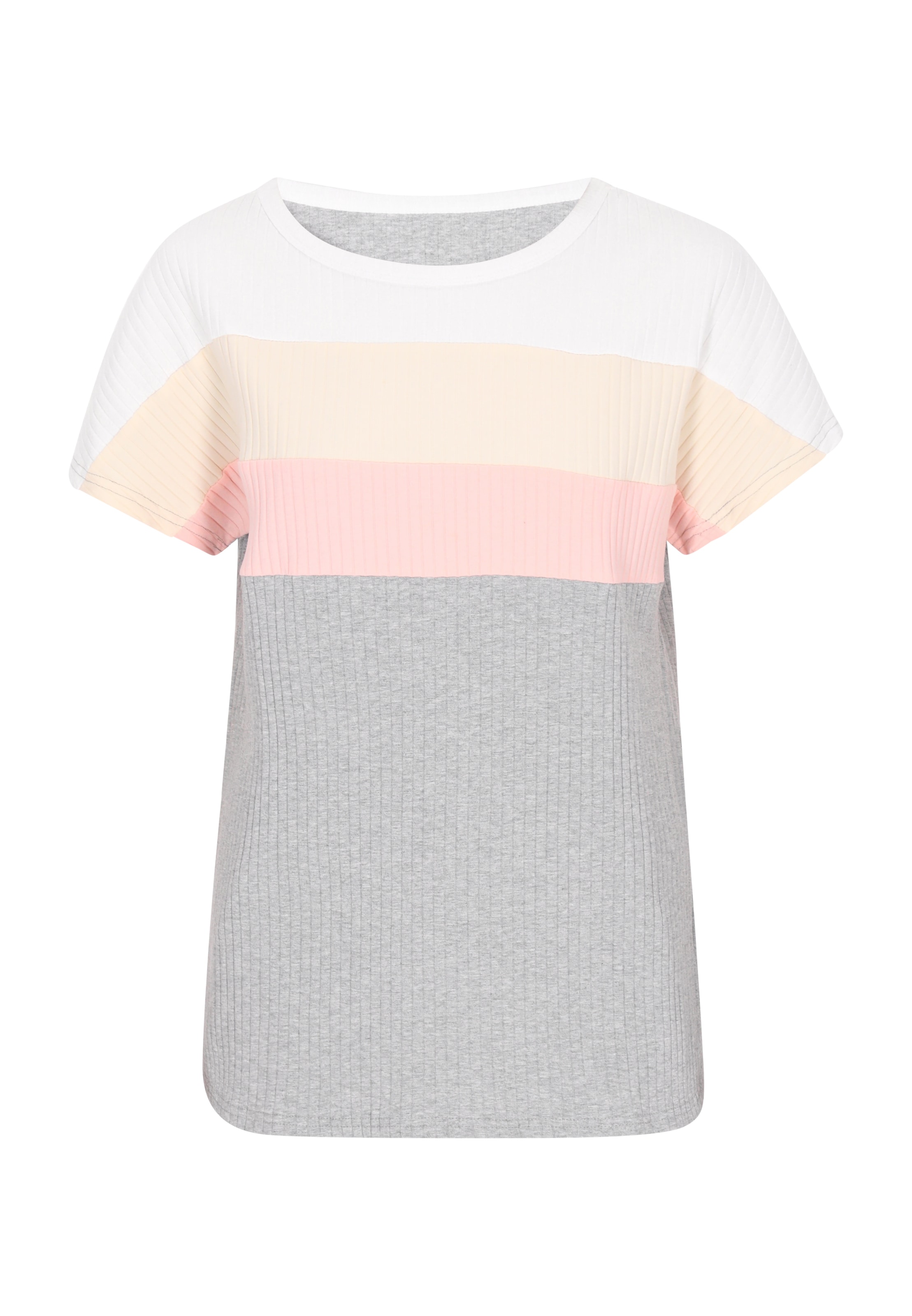 SANIKA Camisa 'Fashion Look' em amarelo claro / cinzento / rosa escurecido / branco, Vista do artigo