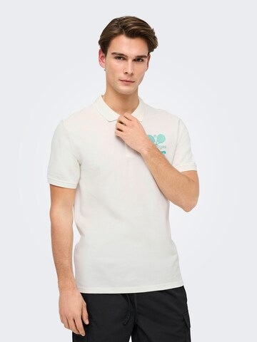 Only & Sons Тениска 'ONSTEN' в бяло