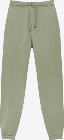 Effilé Pantalon Pull&Bear en vert : devant