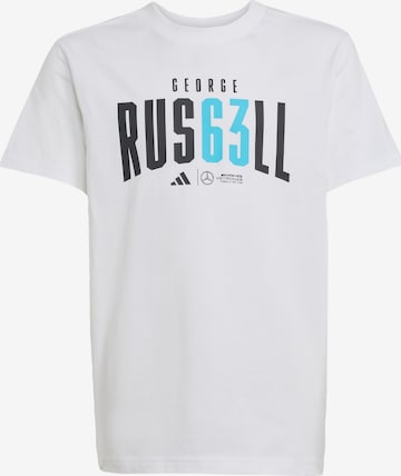 T-Shirt fonctionnel 'Mercedes - AMG Petronas Formula One Team George Russell' ADIDAS PERFORMANCE en blanc : devant