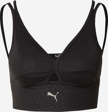 PUMA Bustier Sport bh in Zwart: voorkant