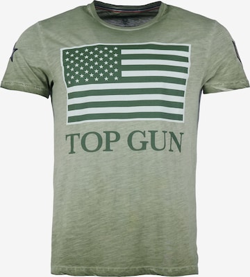 TOP GUN T-Shirt 'Search' in Grün: Vorderseite