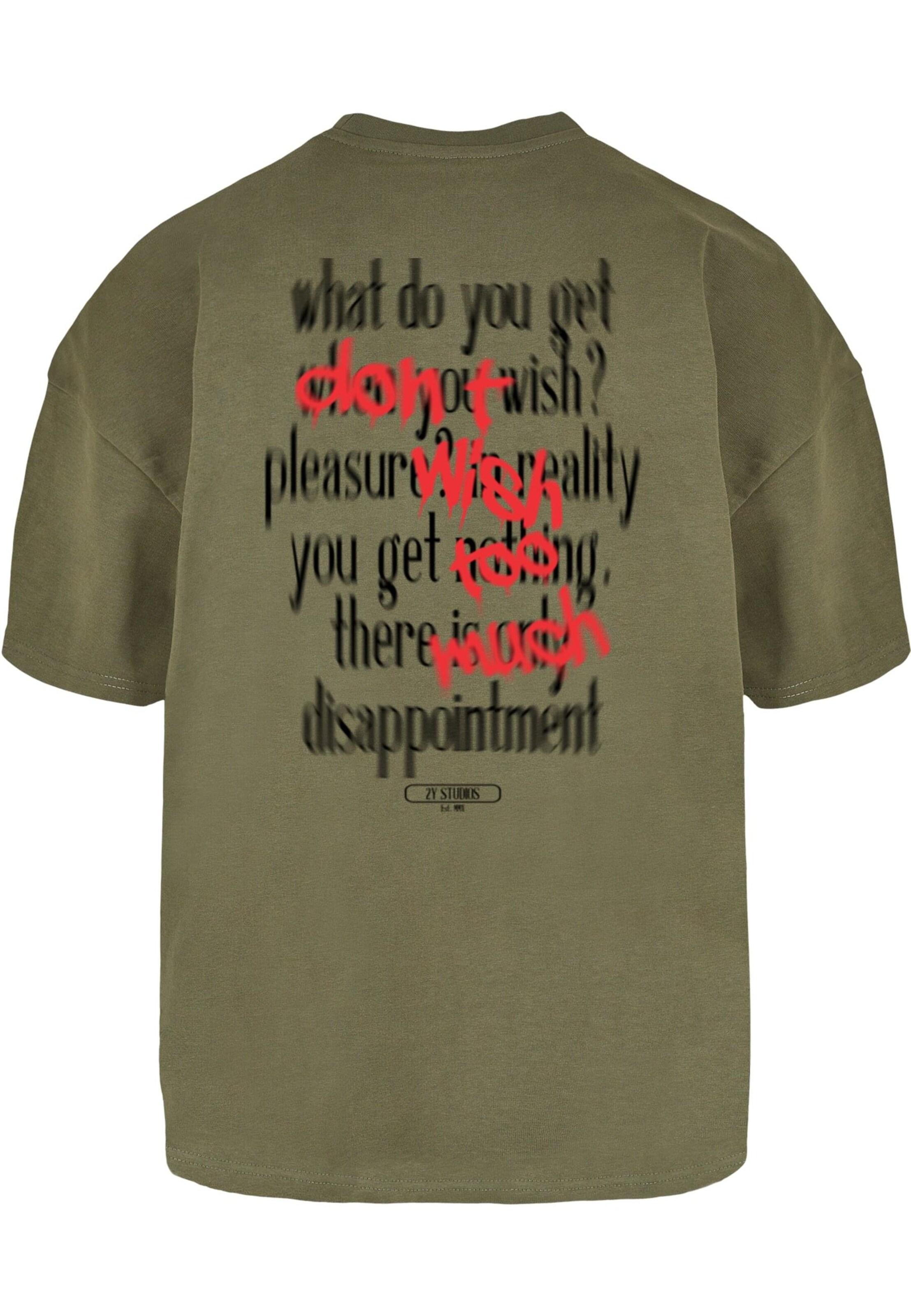 2Y Studios Tričko 'Don't Wish' – zelená