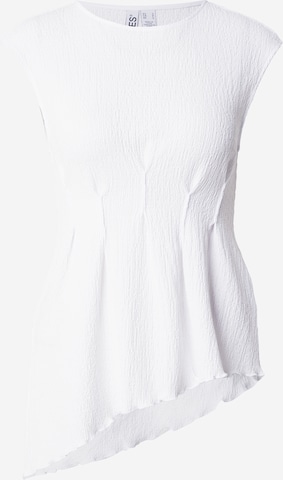 Top 'PCMALIE' di PIECES in bianco: frontale