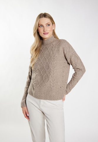 DreiMaster Vintage Sweater 'Incus' in Brown: front