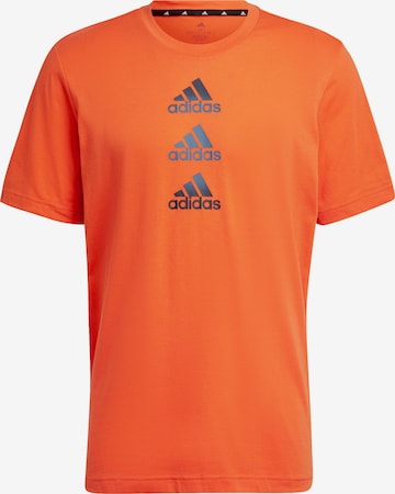 ADIDAS SPORTSWEAR Performance Shirt 'Designed To Move Logo' in Orange: front