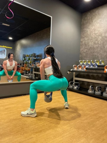 LUXFEEL - Skinny Leggings 'Leggings mit hoher Taille Myself' en verde