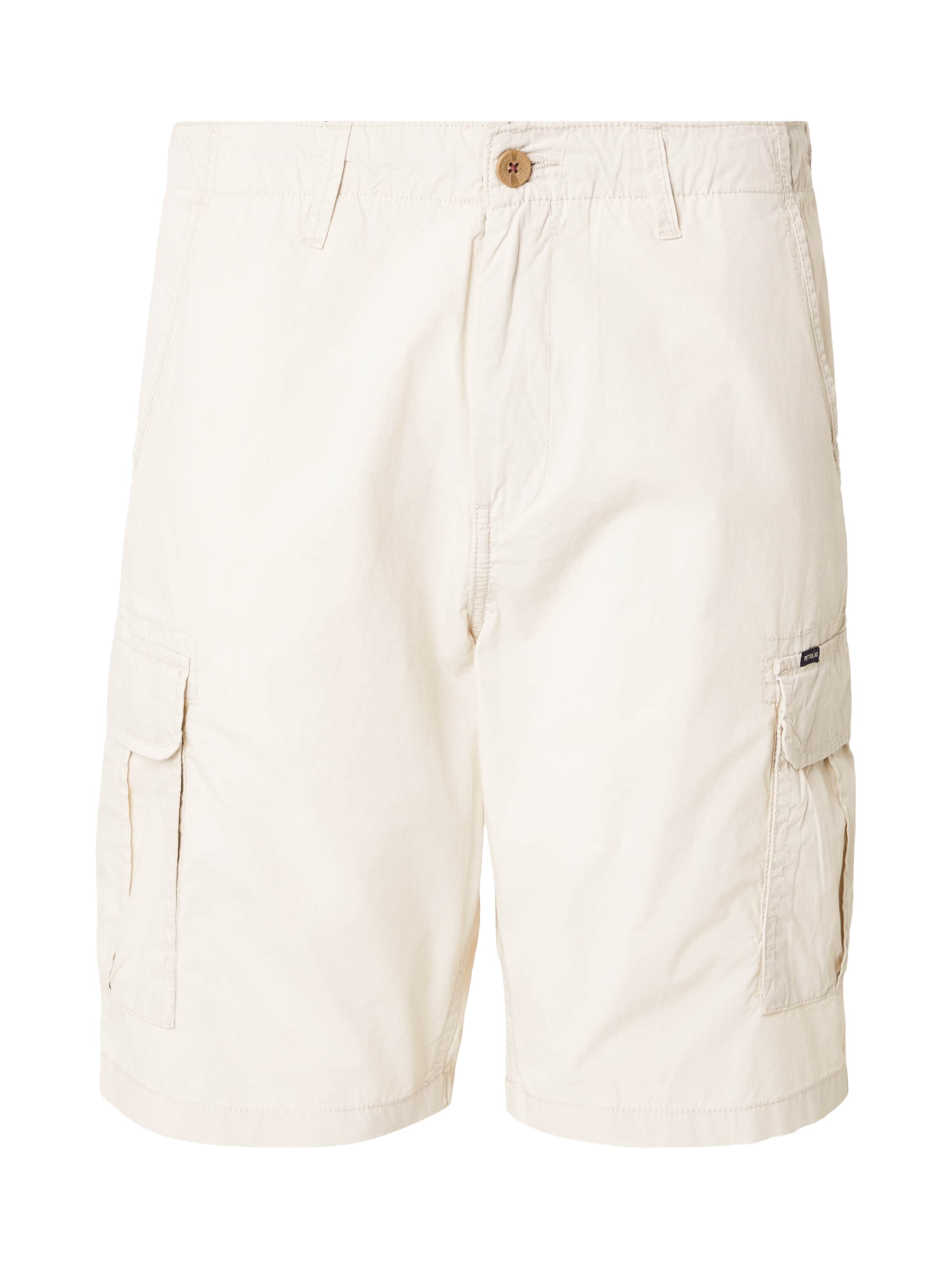 Petrol Industries - regular Pantalón cargo en blanco: frente