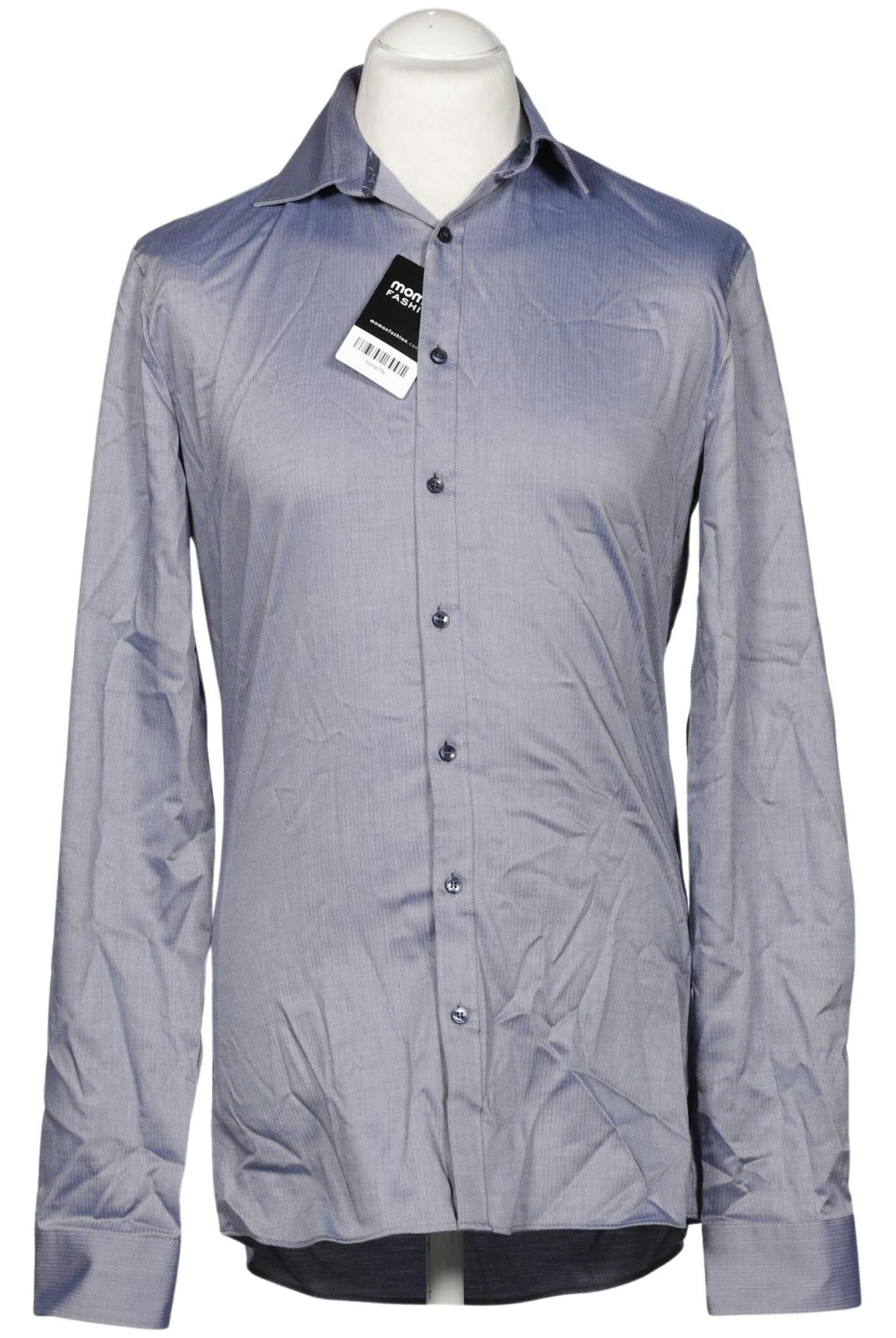 OLYMP Button Up Shirt in M in Blue: front
