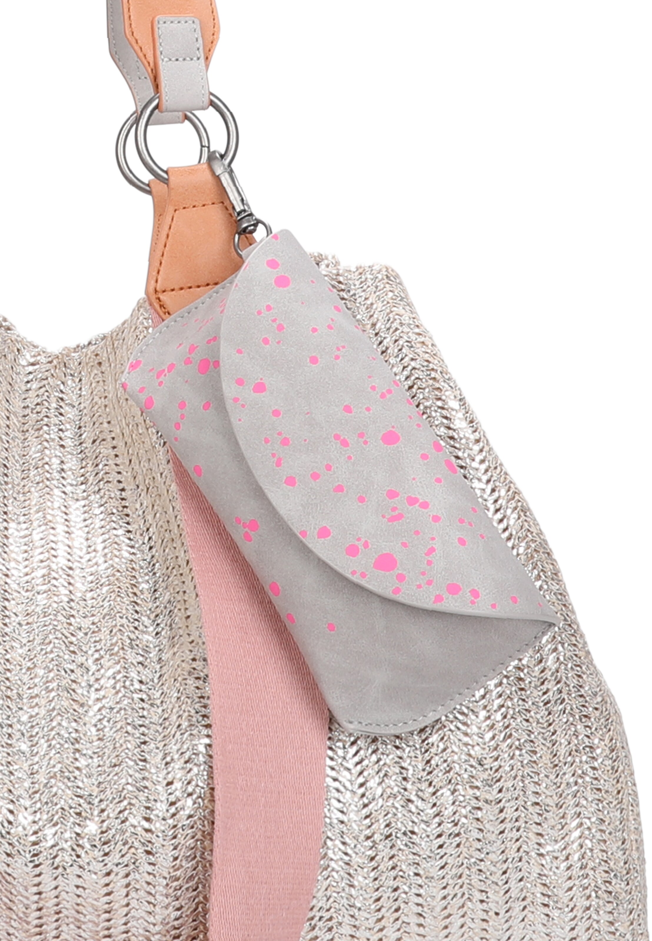 Fritzi aus Preußen Shopper 'Izzy Medium Limited Painted Straw' in Silver