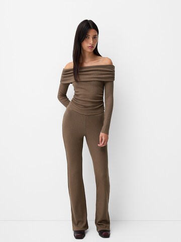 évasé Pantalon Bershka en marron