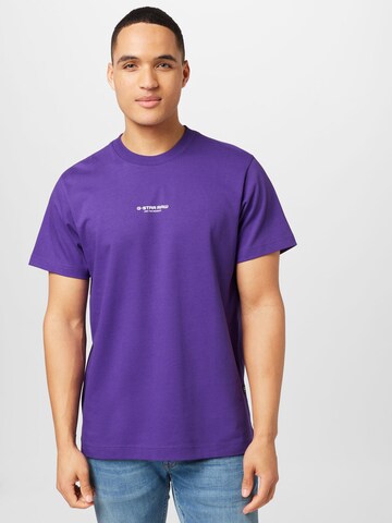 T-Shirt G-Star RAW en violet : devant