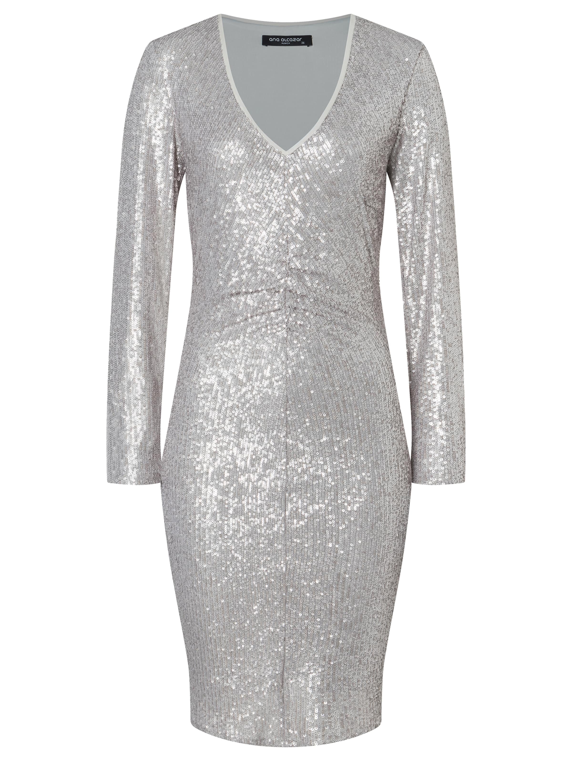 Ana Alcazar Kleid ' Tadia ' in Silber: Vorderseite