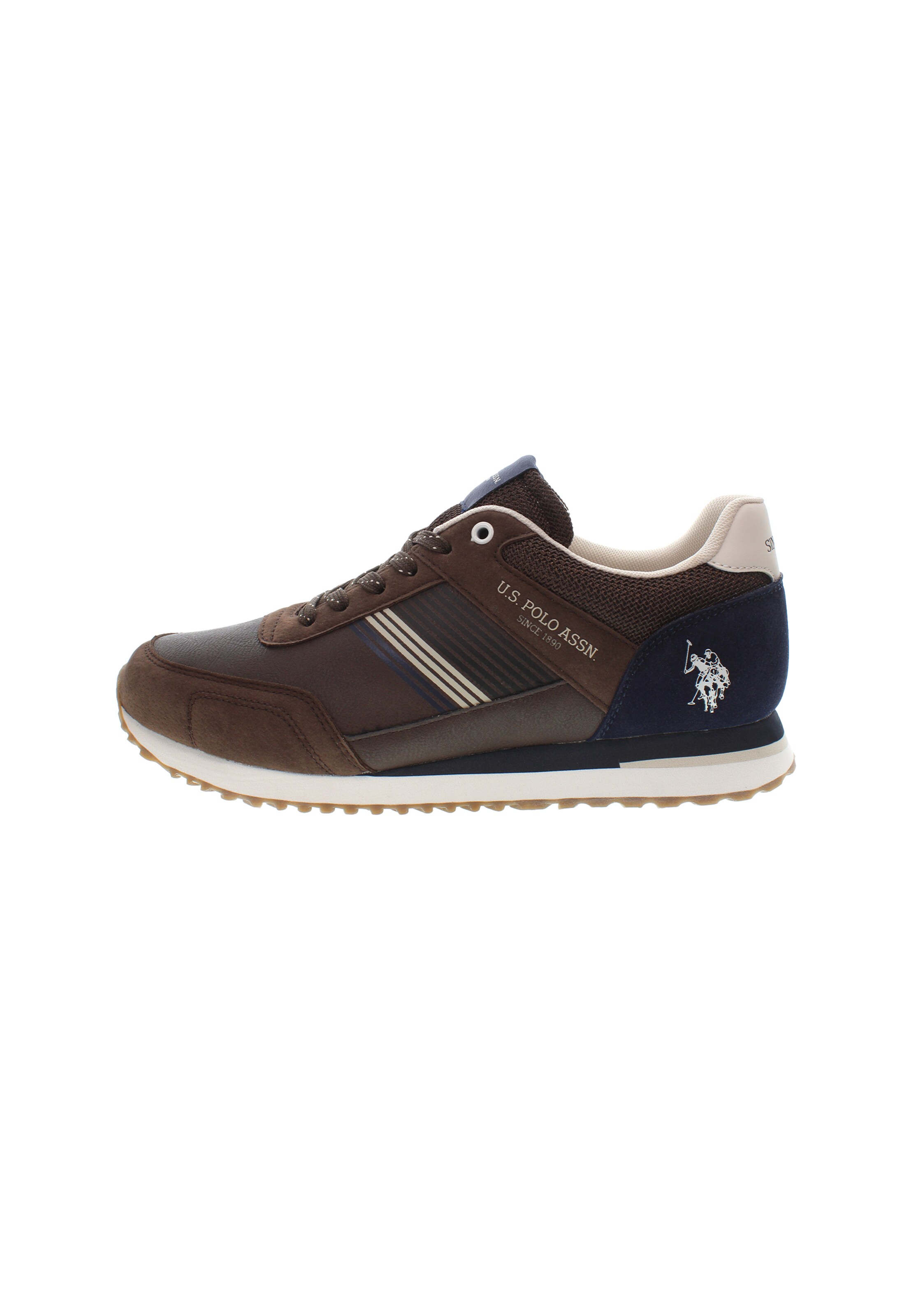U.S. POLO ASSN. Sneakers in Blue / Dark brown / White, Item view