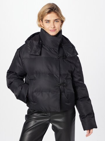 AllSaints Zimní bunda – černá: přední strana