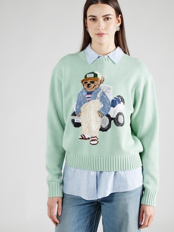 Polo Ralph Lauren Sweater 'CADET BEAR' in Green: front