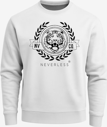 Neverless Sweatshirt 'Old School' in Weiß: Vorderseite