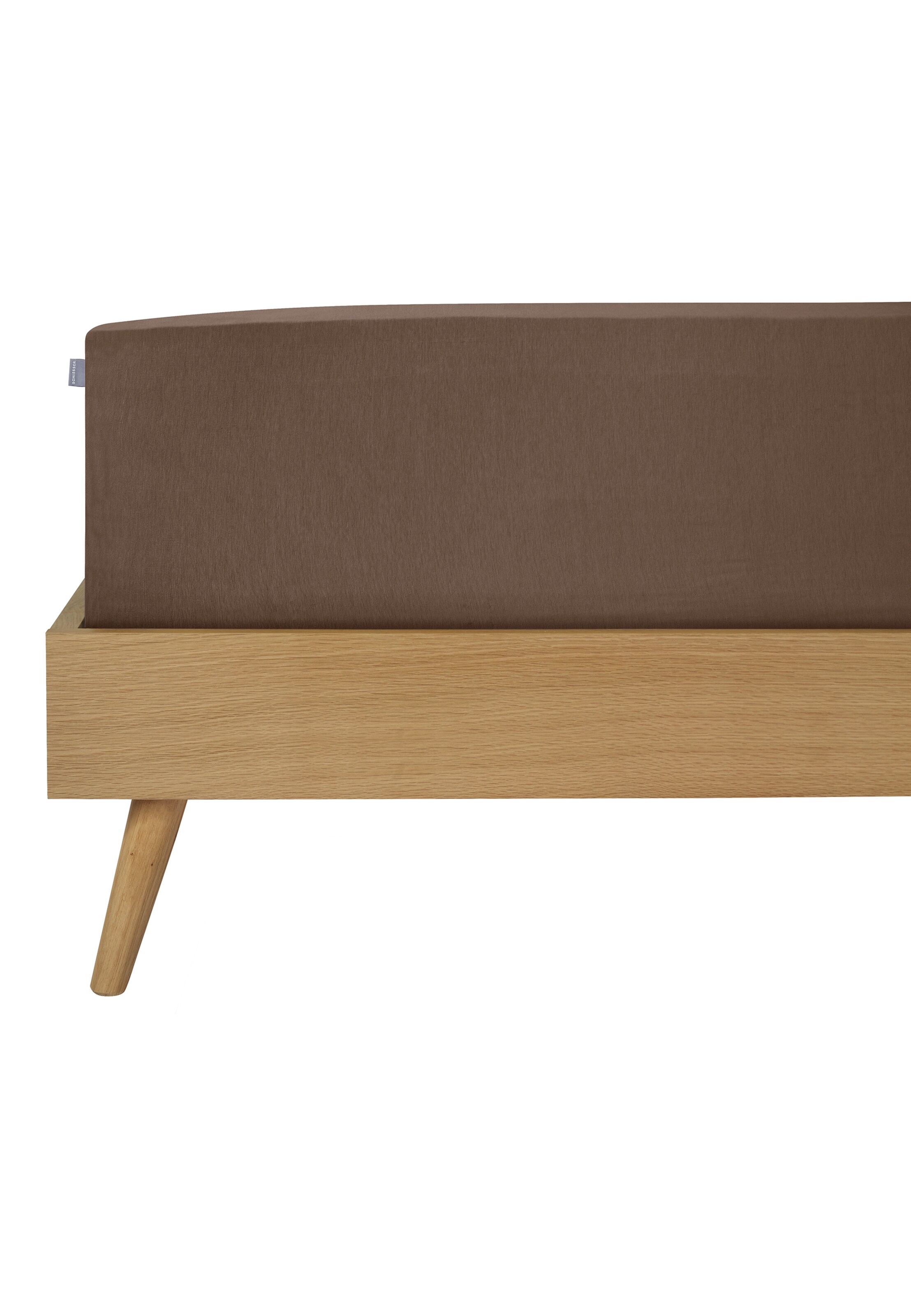 SCHIESSER Bed sheet 'Finni' in Brown