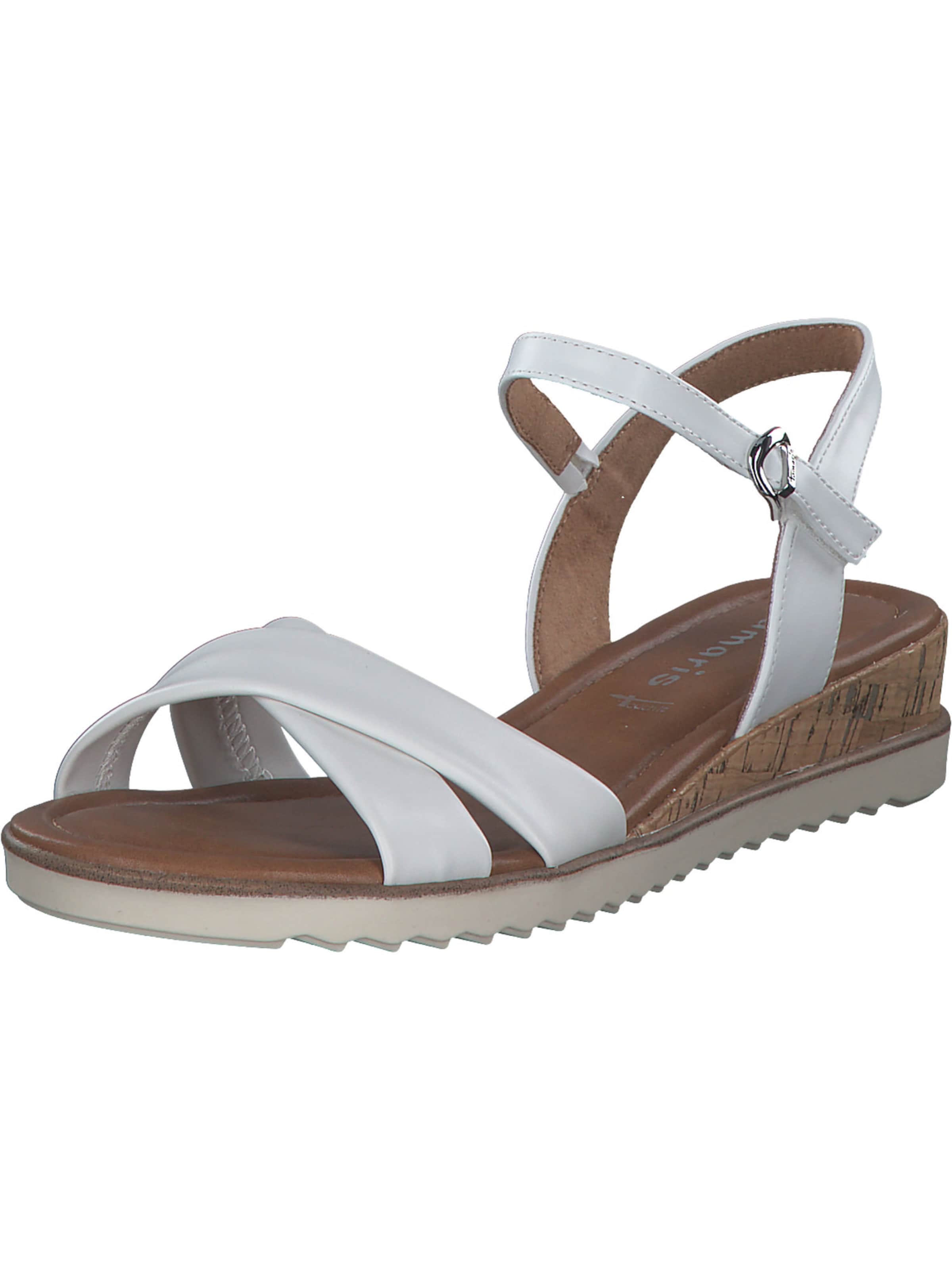 Sandales Tamaris en blanc : devant