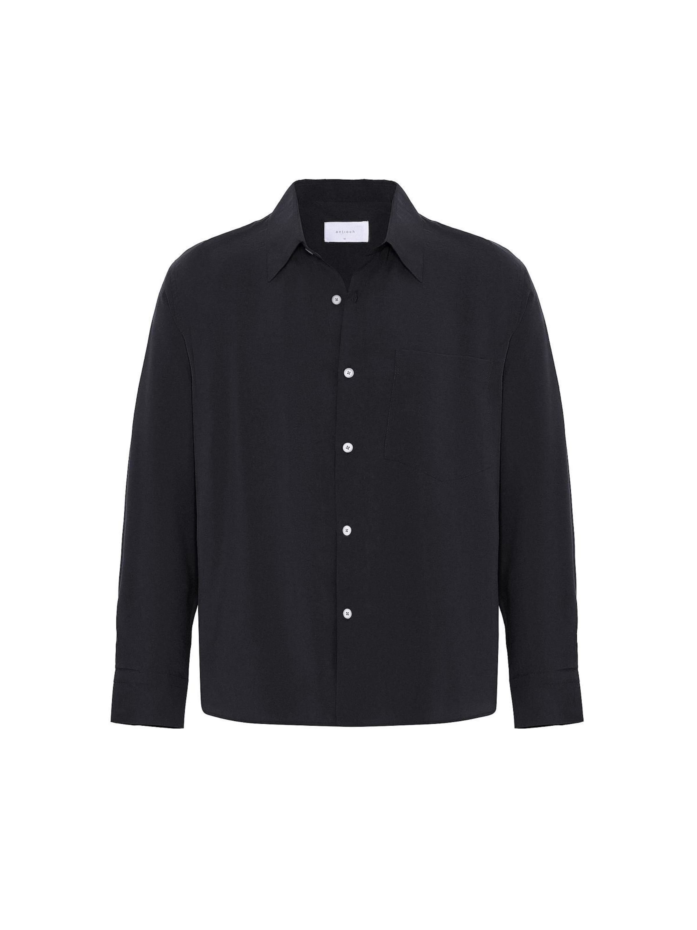 Antioch Mugav suurus Triiksärk, värv must: eest vaates