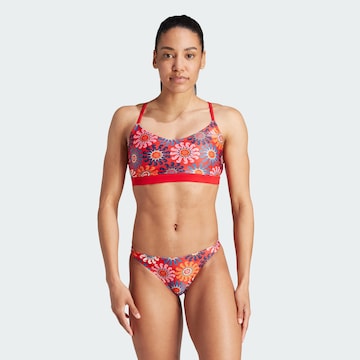 ADIDAS SPORTSWEAR Bustier Športne bikini 'Farm Rio' | rdeča barva: sprednja stran
