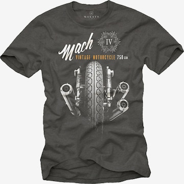 MAKAYA Shirt 'Mach 4' in Grey: front