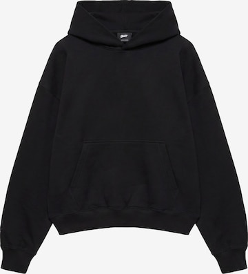 Pull&BearSweater majica 'STWD' - crna boja: prednji dio