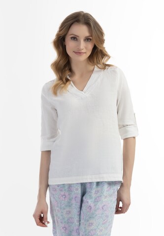 Usha Blouse in White: front