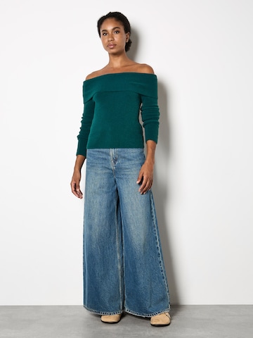 Apricot Pullover 'Bardot' in Grün