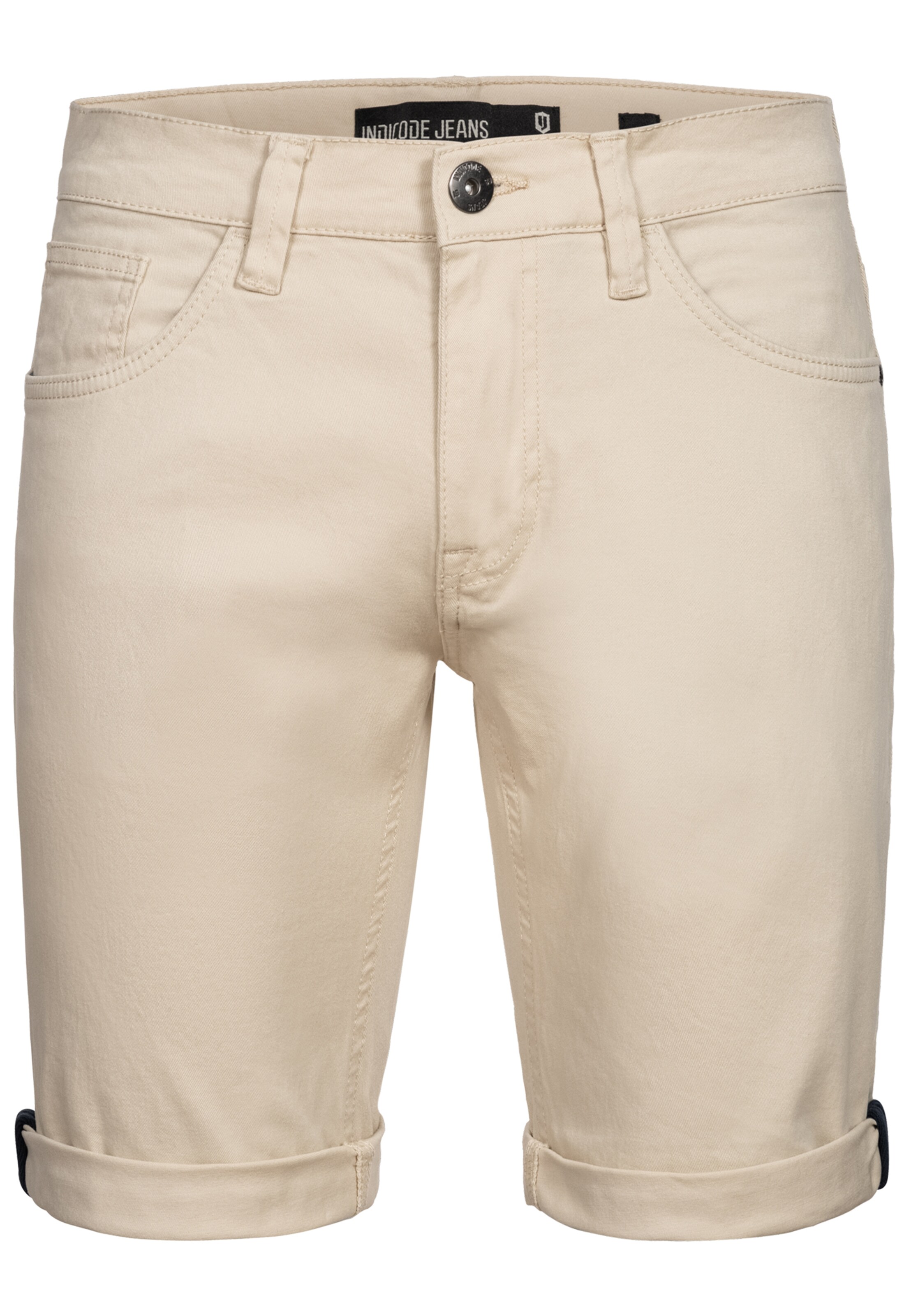 INDICODE JEANS Shorts 'Villeurbanne' in Beige: Vorderseite