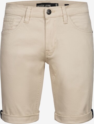 Pantalon 'Villeurbanne' INDICODE JEANS en beige : devant