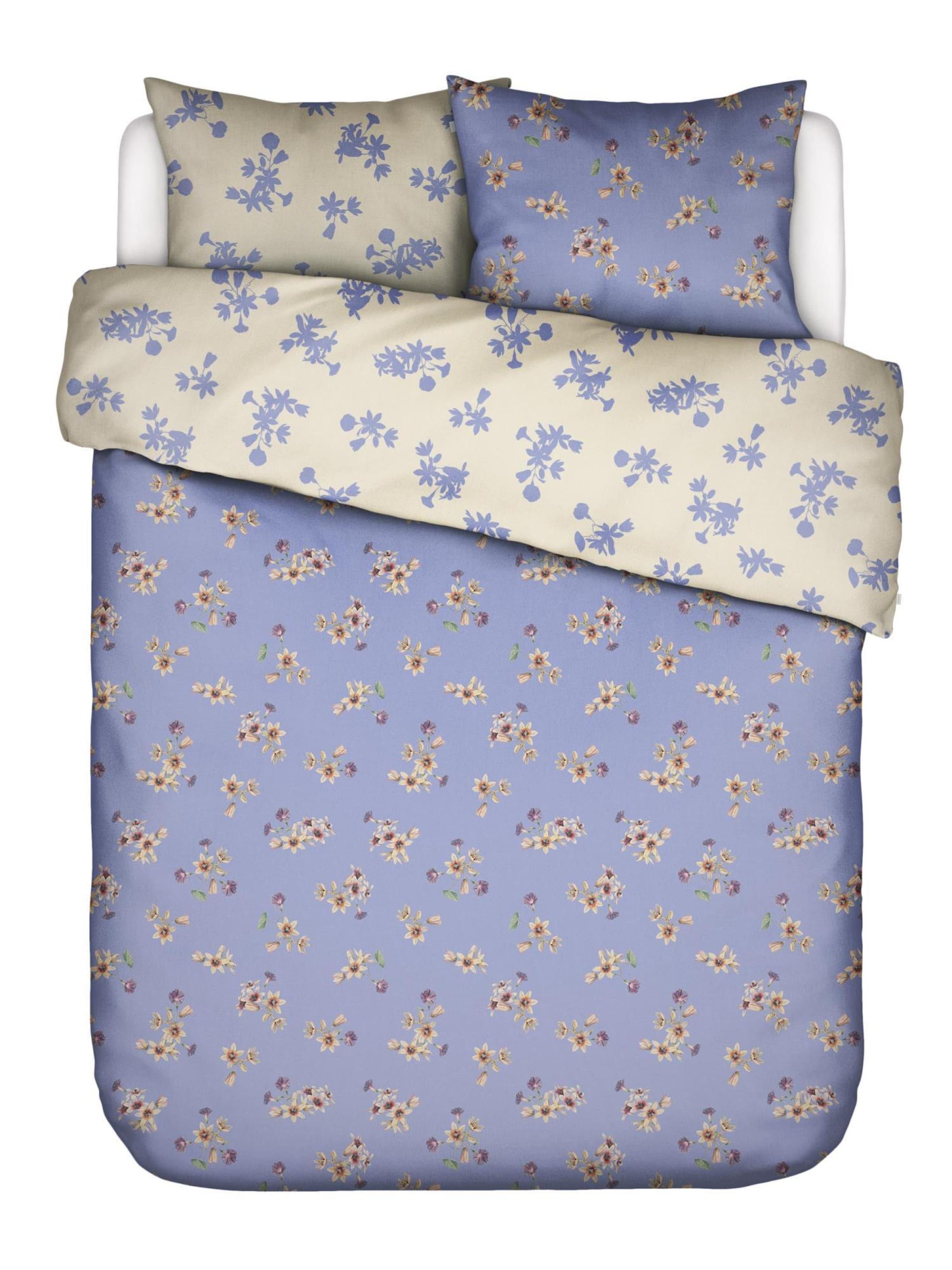ESSENZA Duvet Cover 'Fiora' in Blue: front