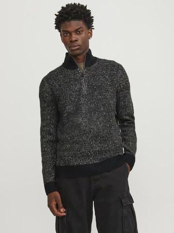 JACK & JONES Sweater 'JCOSPACE' in Black: front