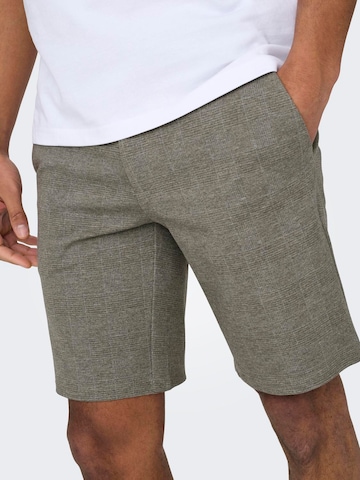 Regular Pantalon chino 'Mark' Only & Sons en gris