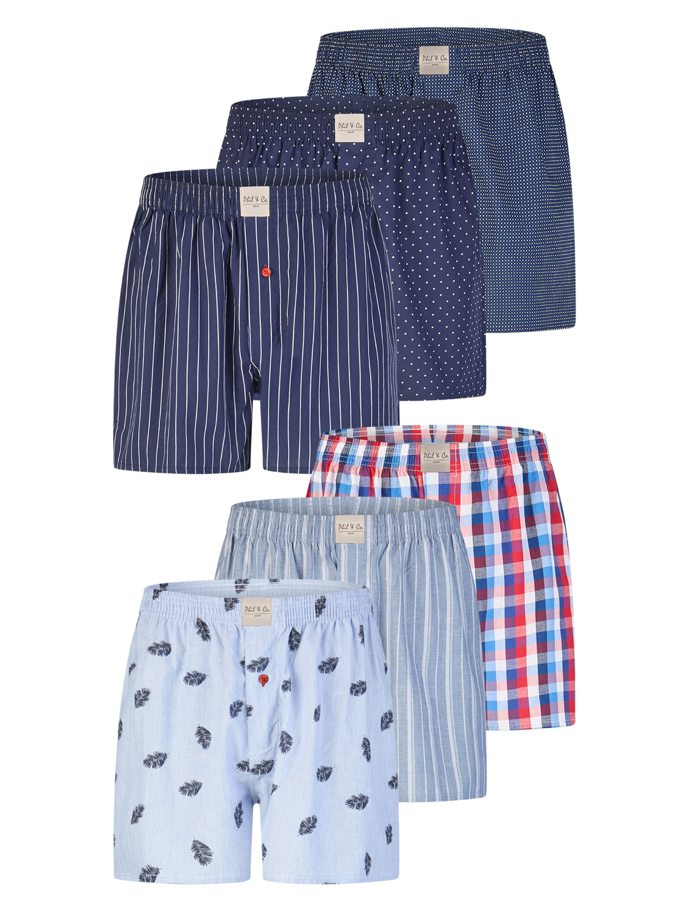 Phil & Co. Berlin Boxershorts 'Classics' in Mischfarben: Vorderseite