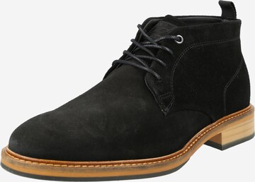 BULLBOXER Lace-Up Boots in Black: front