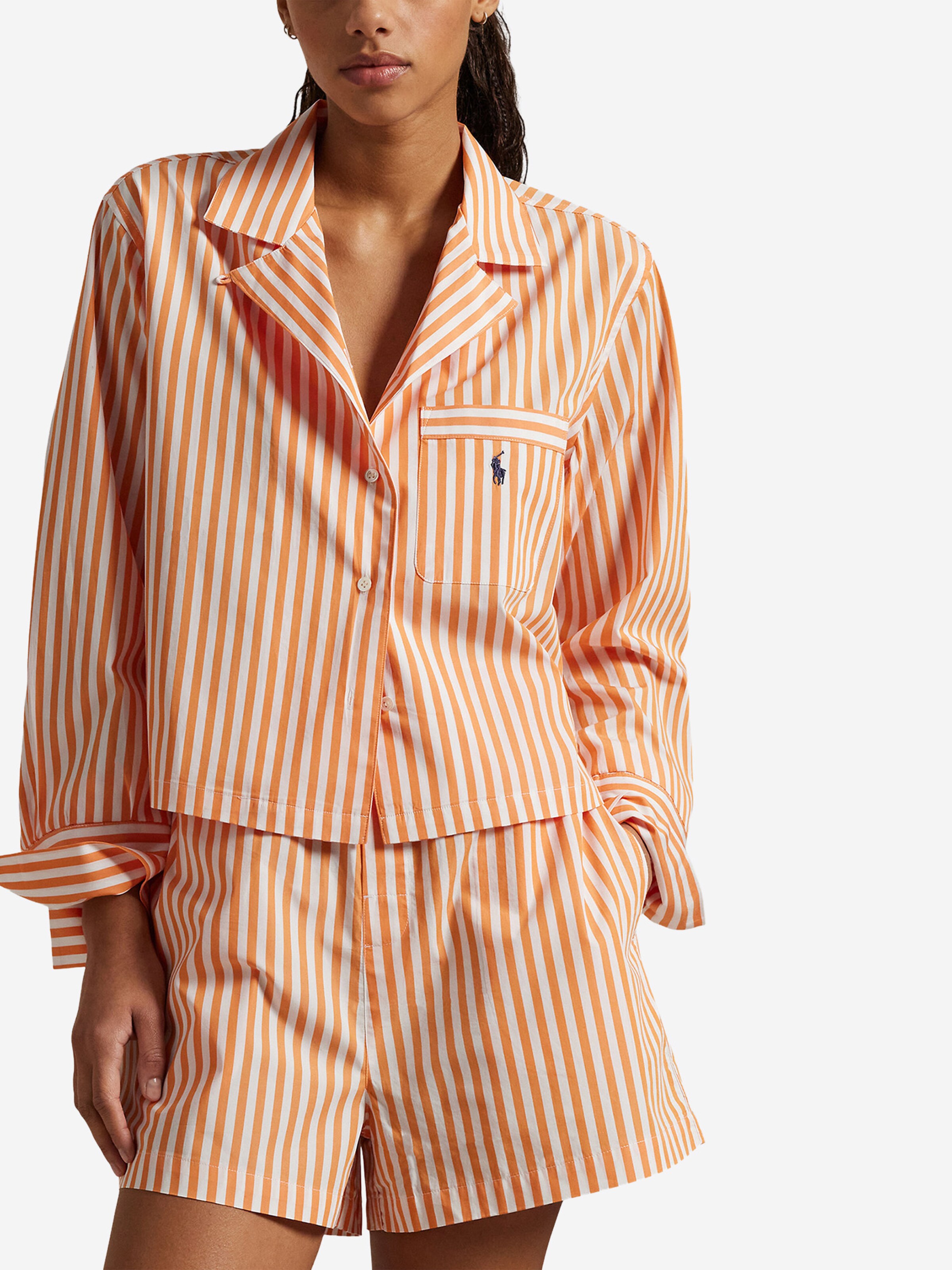 Polo Ralph Lauren Pyjama ' Crop & Boxer Set ' in Orange