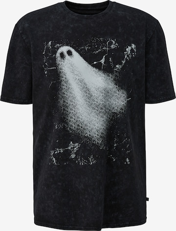 QS Shirt in Zwart: voorkant