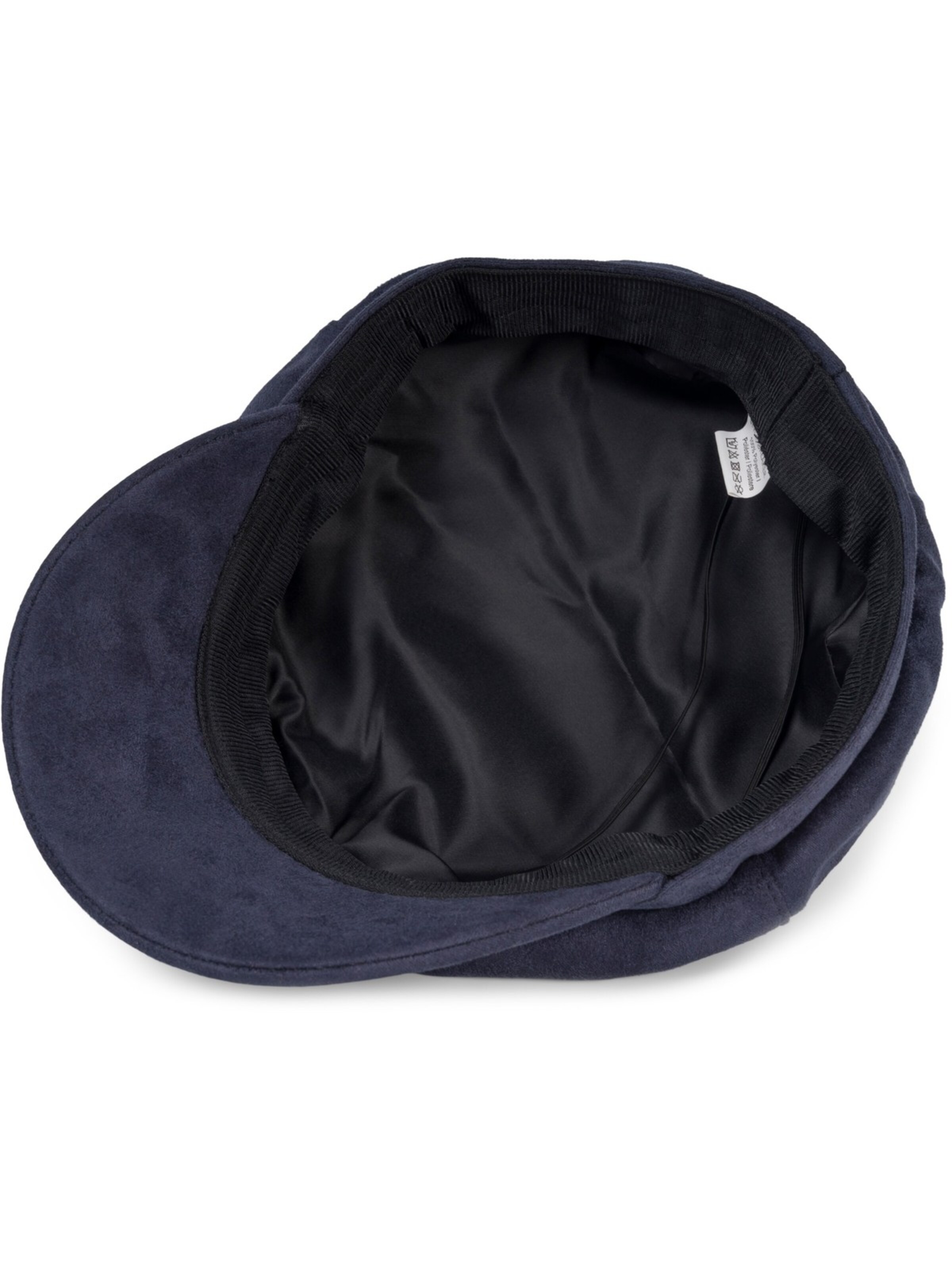 styleBREAKER Mütze 'Ballonmütze Einfarbig Veloursleder Optik'‌‌‌‌ in Blau