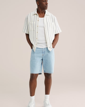 WE Fashion Loosefit Jeans i blå