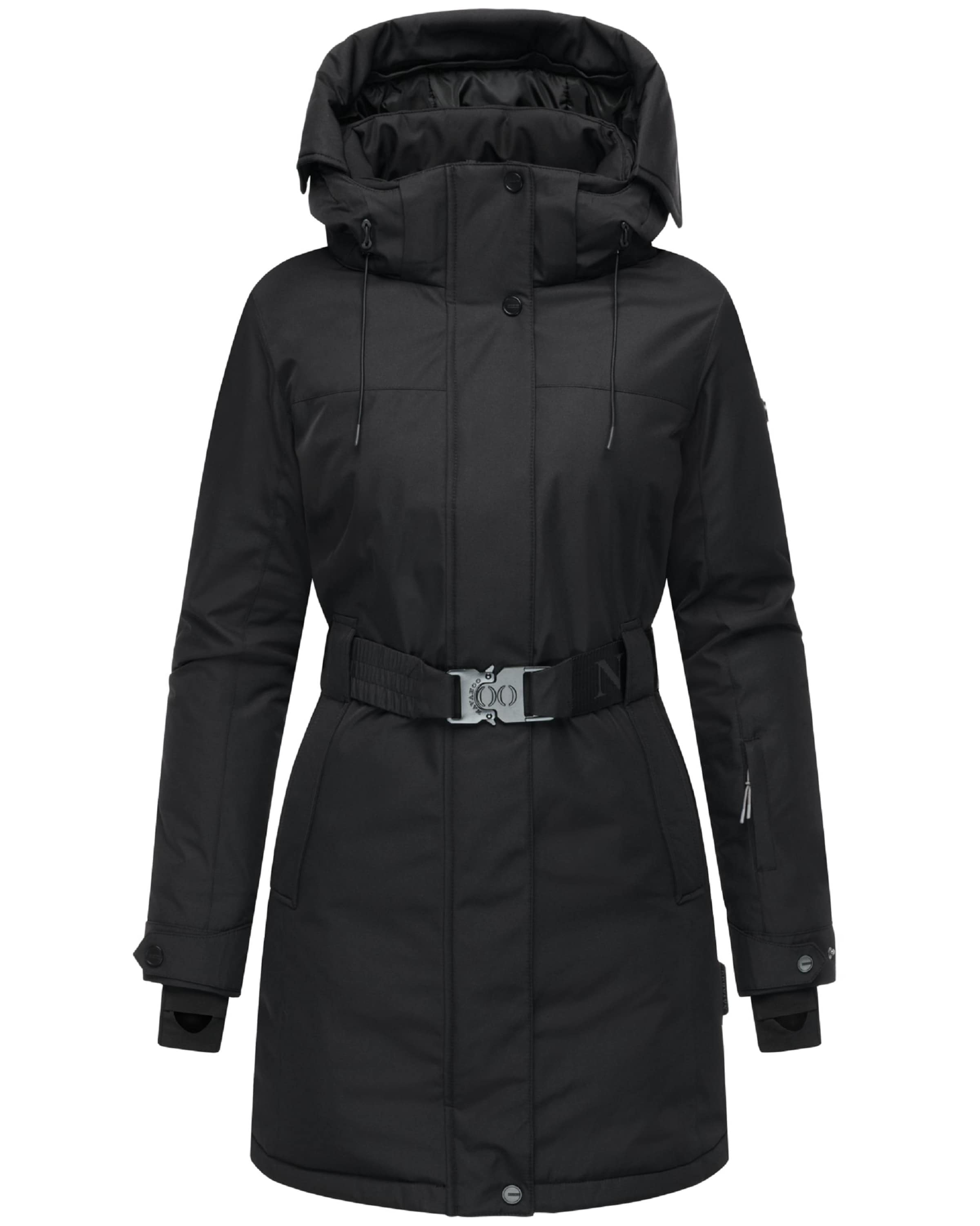 NAVAHOO Zimný kabát 'Frostkuss 14' - Čierna: predná strana