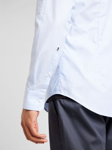 SEIDENSTICKER Slim fit Button Up Shirt 'New Kent' in Blue