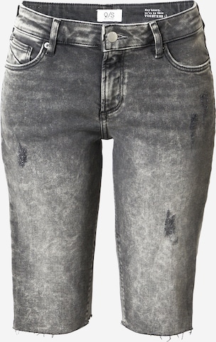 QS Slimfit Jeans 'CATIE' in Grijs: voorkant
