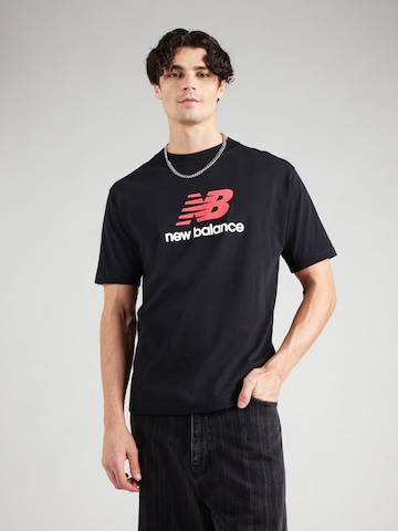 new balance Shirt 'Athletics' in Zwart: voorkant