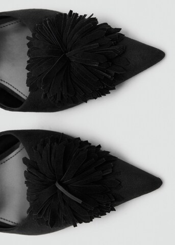 MANGO Slingback Pumps 'Pom' in Black