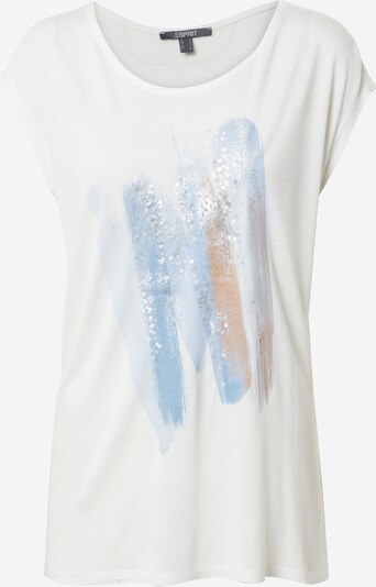 Esprit Collection Tričko 'sequince paint' - nebeská modř / hnědá / stříbrná / offwhite, Produkt