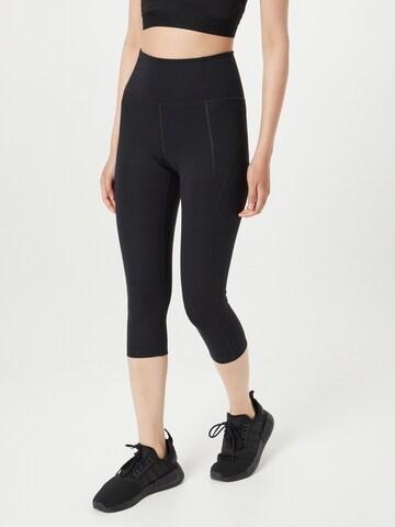Girlfriend Collective Skinny Spodnie sportowe w kolorze czarny: przód