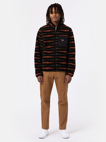 DICKIES Zip-Up Hoodie in Brown